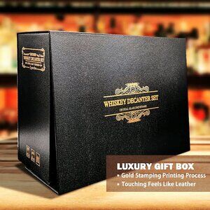 "Amazing Husband" Whiskey Decanter Set- Luxury Crystal Glasses & Whiskey Bottle